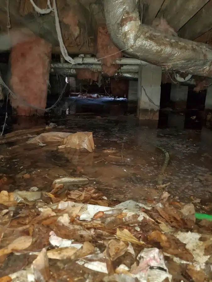 Crawl space flood assessment for Commercial Water Damage Restoration in Coral Hills